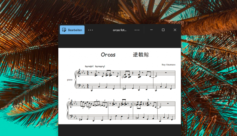 Orcas – das neue Klavierstück